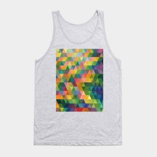 Rainbow Pastel Triangle, Geometric Abstract Pattern Tank Top